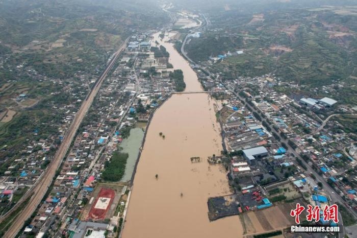 10月10日，山西省介休市義棠鎮(zhèn)，汾河水位上漲。 <a target='_blank' href='http://www.chinanews.com/'>中新社</a>記者 韋亮 攝