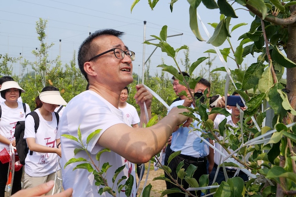 上財(cái)校長(zhǎng)劉元春帶領(lǐng)河北保定“千村調(diào)查”分隊(duì)開展勞動(dòng)實(shí)踐。校方供圖