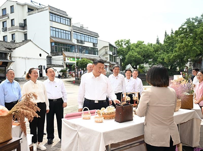 2023年9月20日，習(xí)近平總書記在浙江金華市義烏市后宅街道李祖村考察。