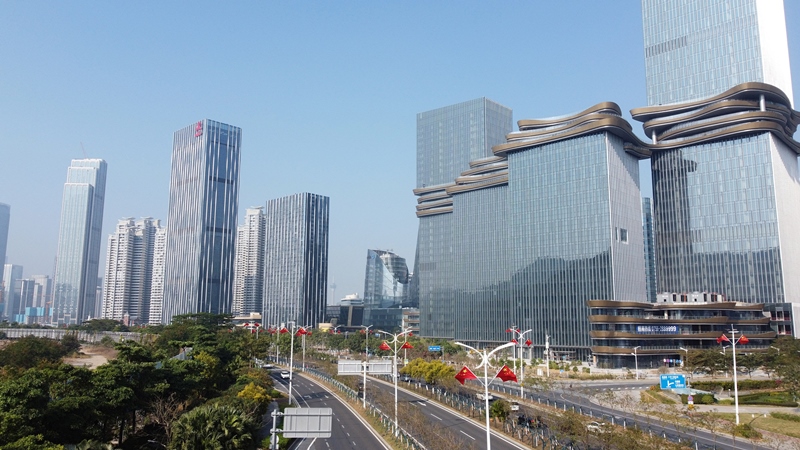2024年1月1日，廣東珠海，橫琴粵澳深度合作區(qū)樓群。