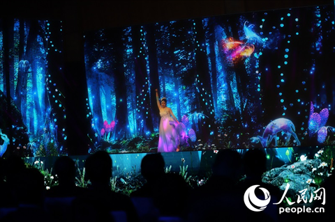 原創(chuàng)舞蹈《萬物有靈》。人民網(wǎng)記者 李發(fā)興攝