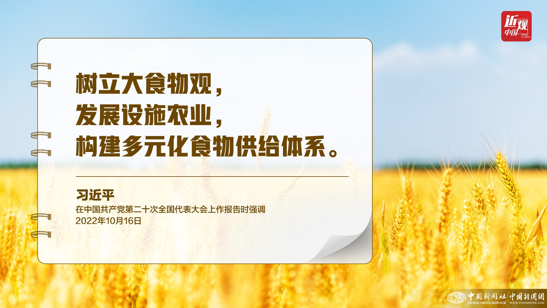 習(xí)近平：樹立大食物觀，構(gòu)建多元化食物供給體系