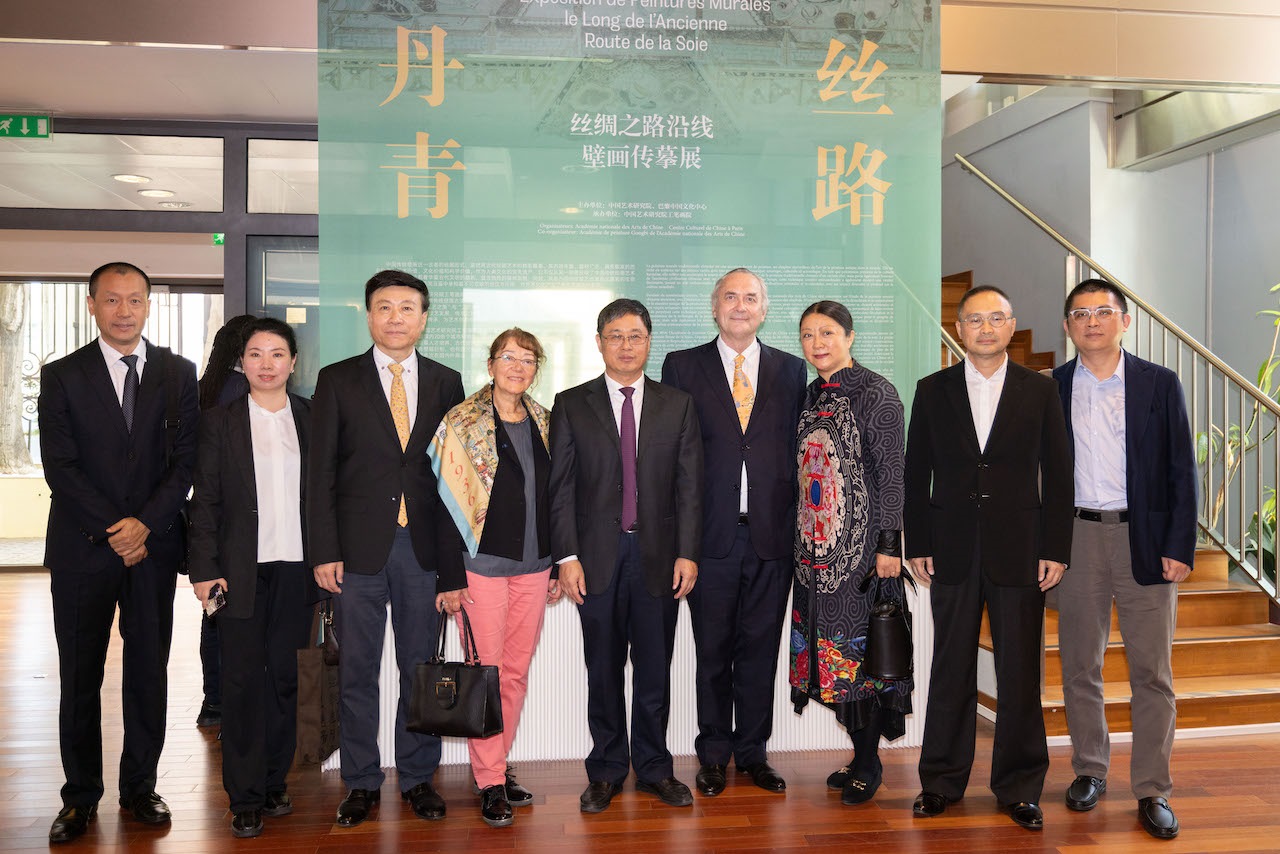 “絲路丹青——絲綢之路沿線壁畫傳摹展”在巴黎中國文化中心隆重開幕。中國藝術(shù)研究院供圖