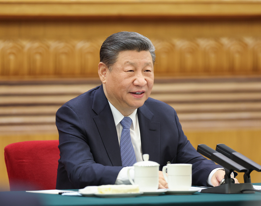 2024年3月5日，習(xí)近平總書記參加他所在的十四屆全國人大二次會議江蘇代表團審議。