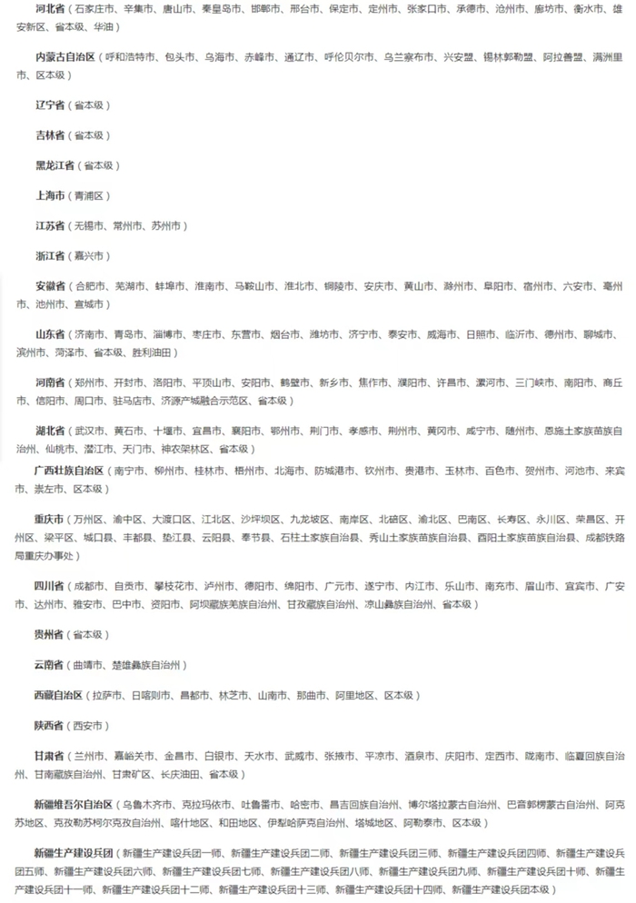 截至5月8日已開(kāi)通醫(yī)保個(gè)賬跨省共濟(jì)的統(tǒng)籌區(qū)。（國(guó)家醫(yī)保局官網(wǎng)截圖）